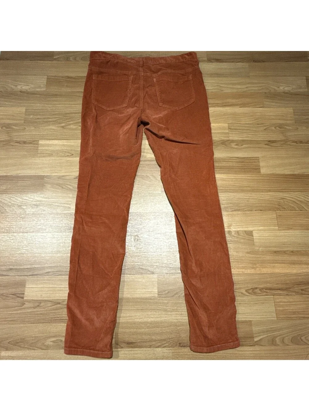 Free People Corduroy Pants Women’s 30 Rust Orange Stretch Skinny Slim Fit